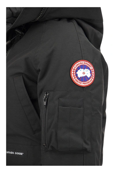 Shop Canada Goose Chilliwack - Bomber Jacket With Hood Lining In Black