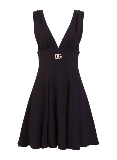 Shop Dolce & Gabbana Jewel Logo Dress In Nero