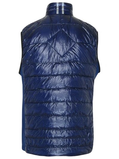 Shop Canada Goose Blue Polyamide And Polyester Hybridge Sleeveless Jacket In Navy