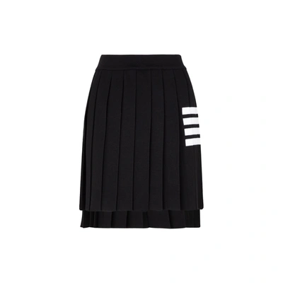 Shop Thom Browne Mini Pleated Skirt 4 Bar In Black