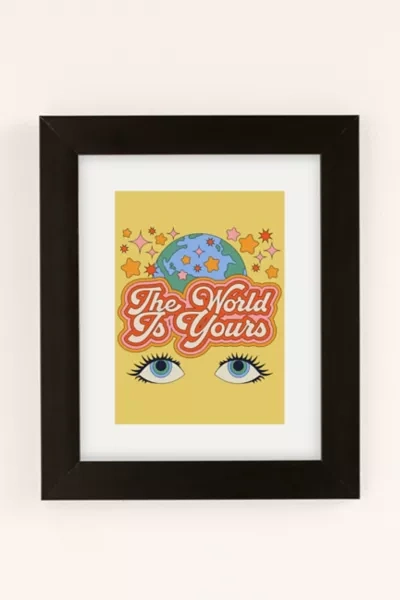 Shop Exquisite Paradox The World Is Yours Art Print In Modern Black At Urban Outfitters