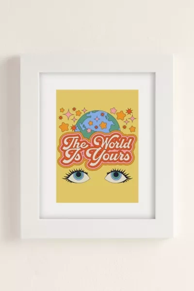 Shop Exquisite Paradox The World Is Yours Art Print In White Matte Frame At Urban Outfitters