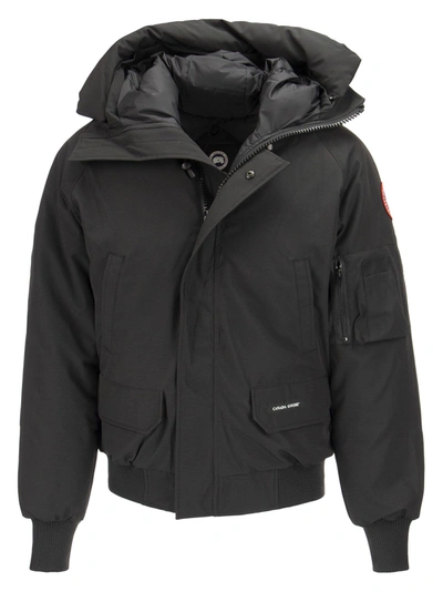 Shop Canada Goose Chilliwack - Bomber Jacket With Hood Lining In Black