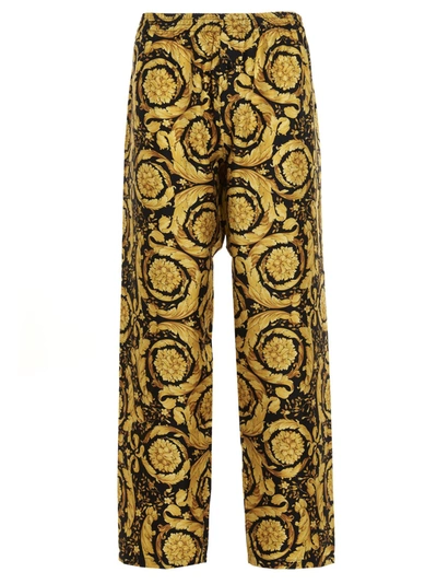 Shop Versace Barocco Pygiama Pants In Multicolor