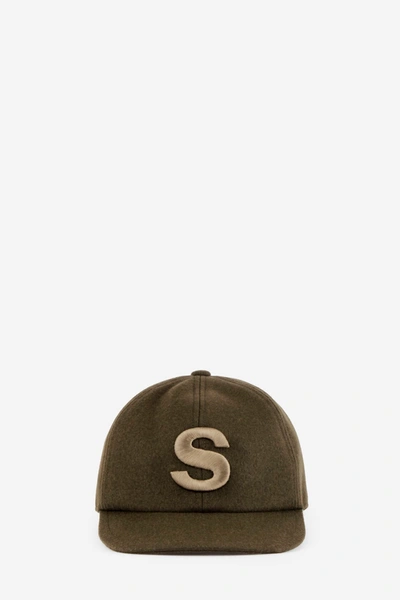 Shop Sacai Melton S Hats In Khaki