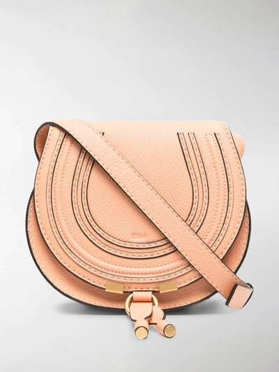 Shop Chloé Marcie Logo Crossbody Bag In Orange