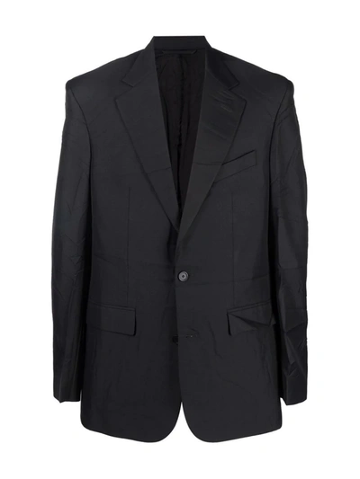 Shop Balenciaga Single-breasted Regular-fit Blazer In Black