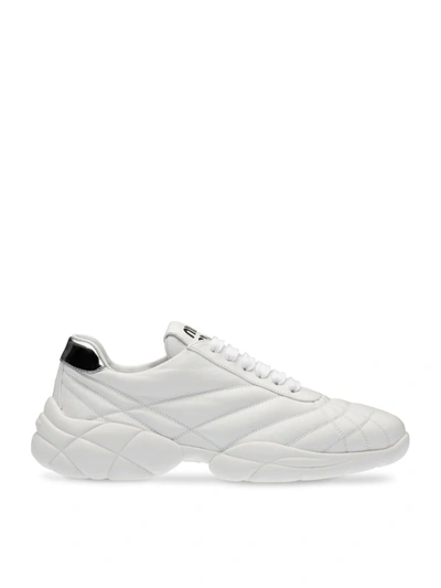 Shop Miu Miu Panelled Low-top Sneakers In White