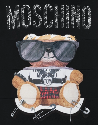 Shop Moschino Mixed Teddy Bear Hoodie In Pink