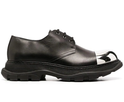 Shop Alexander Mcqueen Tread Derby Shoes In Black