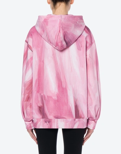 Shop Moschino Painting Cotton Sweatshirt In Pink