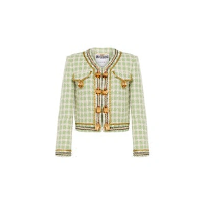 MOSCHINO COWBELLS TWO-TONE TWEED JACKET 