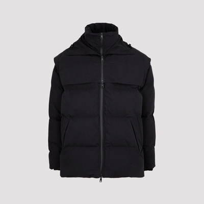 Shop Bottega Veneta Hooded Puffer Jacket In Black