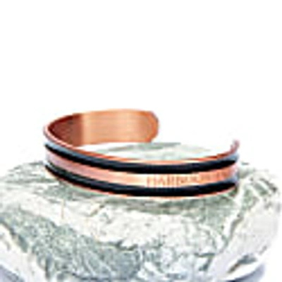 Harbour Uk Bracelets Solid Copper Cuff For Men - Chunky & Minimalist - The Boss In The