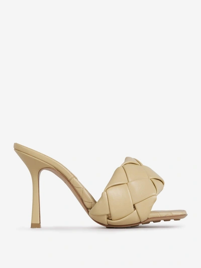 Shop Bottega Veneta Lido Intrecciato Mule Sandals In Beige