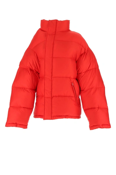 Shop Balenciaga Red Nylon Padded Jacket  Red  Donna Xs