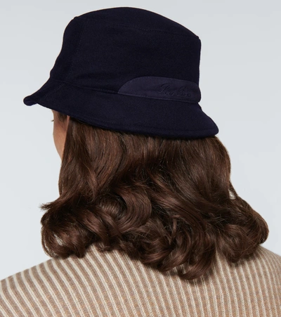 Shop Loro Piana Cashmere Bucket Hat In Blue