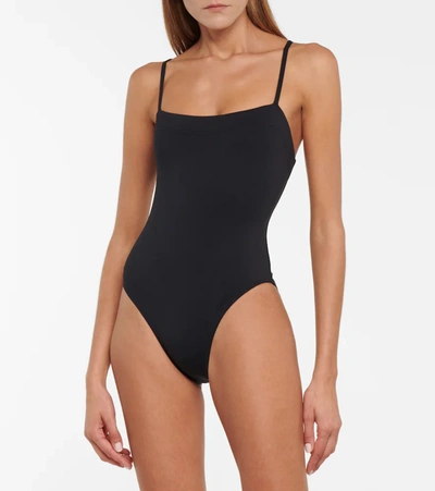 Wardrobe.nyc Matte Lycra One Piece Swimsuit In Black