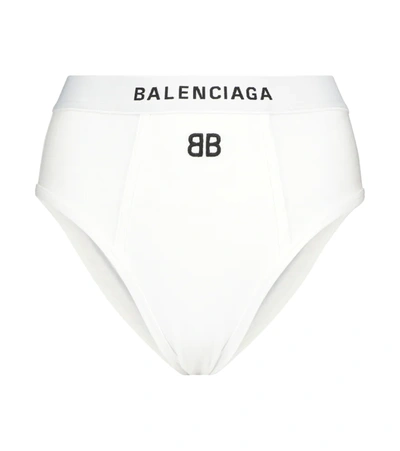 Shop Balenciaga Sports Briefs In White
