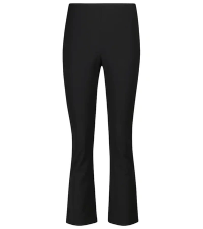 Shop Vince Mid-rise Cropped Kick-flare Pants In Black