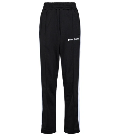 Shop Palm Angels Technical Jersey Trackpants In Black