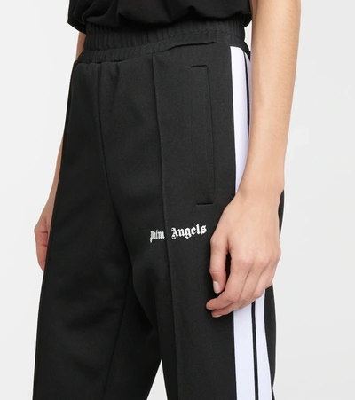 Shop Palm Angels Technical Jersey Trackpants In Black