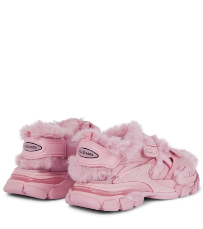 Shop Balenciaga Track Sandals In Pink