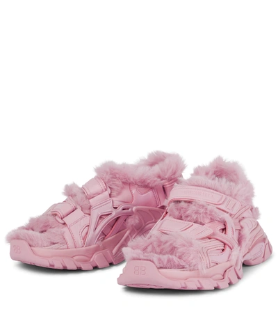 Shop Balenciaga Track Sandals In Pink
