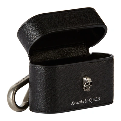 Shop Alexander Mcqueen Black Skull Airpods Pro Case In 1000 Black
