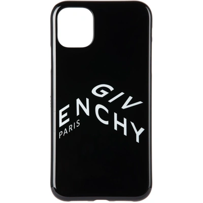 Shop Givenchy Black Refracted Logo Iphone 11 Case In 004-black/w