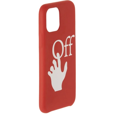 Shop Off-white Red Hands Off Iphone 11 Pro Case