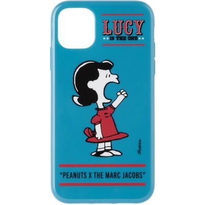 Shop Marc Jacobs Blue Peanuts Edition Lucy Iphone 11 Case In 401 Blue