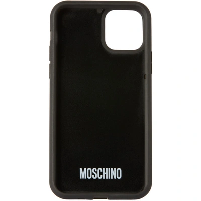 Shop Moschino Black Geometric Logo Iphone 11 Pro Case In A2555  Black