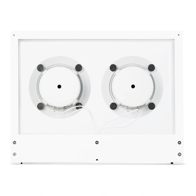 Transparent White Small Glass Speaker In White