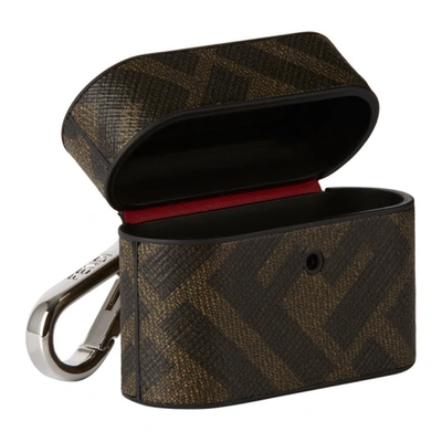 Shop Fendi Brown & Red 'forever ' Airpods Pro Case In F17u0 Tabac