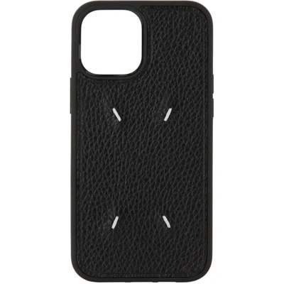 Shop Maison Margiela Black Four Stitch Iphone 12 Pro Max Case In T8013 Black