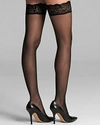 Falke Matte Deluxe 20 Stay Up Thigh-high Tights In Black