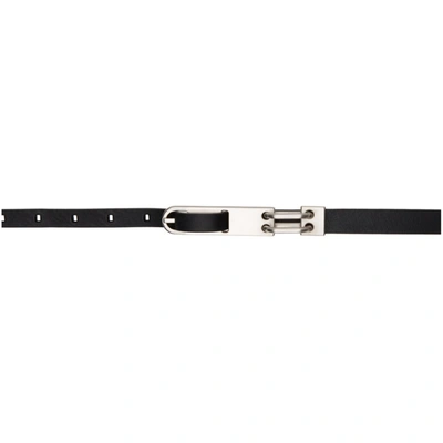 Shop Rick Owens Black Tougue Belt In 09 Black