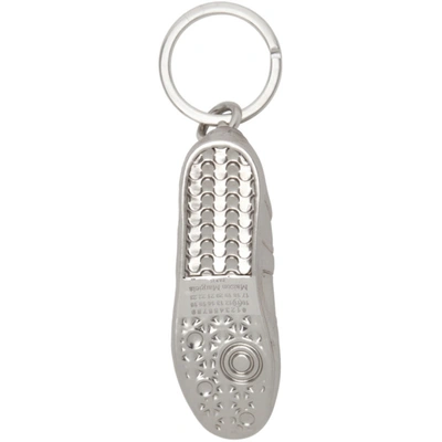 Shop Maison Margiela Silver Replica Keychain In H7021 Vibration Pall