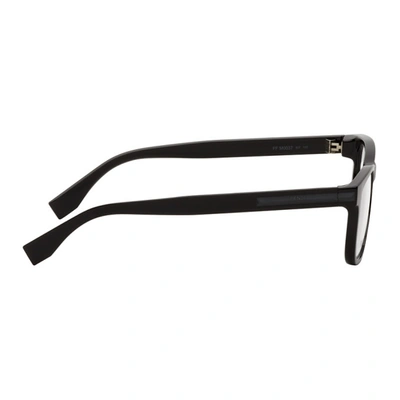 Shop Fendi Black Acetate Rectangular Glasses In 0807 Black