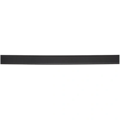 Shop Gucci Black Square Buckle Belt In 1000 Black