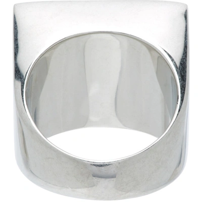 Shop Dries Van Noten Silver Signet Ring In 952 Silver