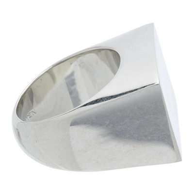 Shop Dries Van Noten Silver Signet Ring In 952 Silver