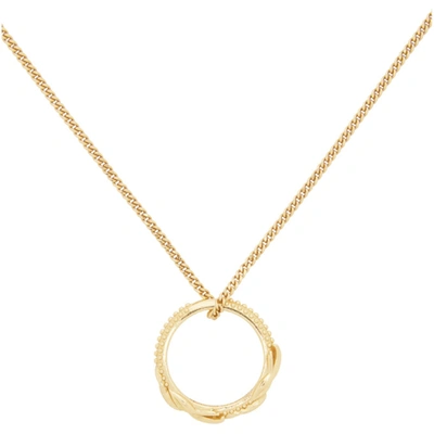 Shop Emanuele Bicocchi Ssense Excluisve Gold Flame Dagger Ring Necklace