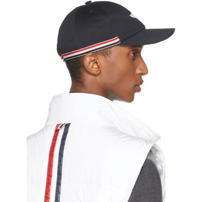 Shop Thom Browne Navy Classic 6-panel Baseball Cap In 415 Navy