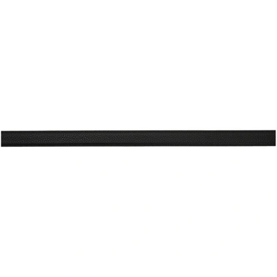 Saint Laurent Black Lambskin Monogram Belt In 1000 Black