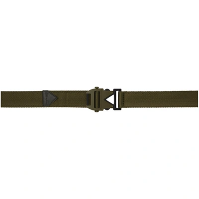 Shop Bottega Veneta Khaki Webbing Belt In 3221 Camping Camping