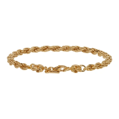 Shop Emanuele Bicocchi Ssense Exclusive Gold Rope Chain Bracelet
