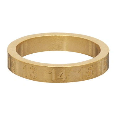 Maison Margiela Gold Numbers Ring In Oro | ModeSens