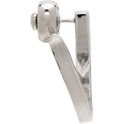 Shop Givenchy Silver G-link Earrings In 040-silver Grey